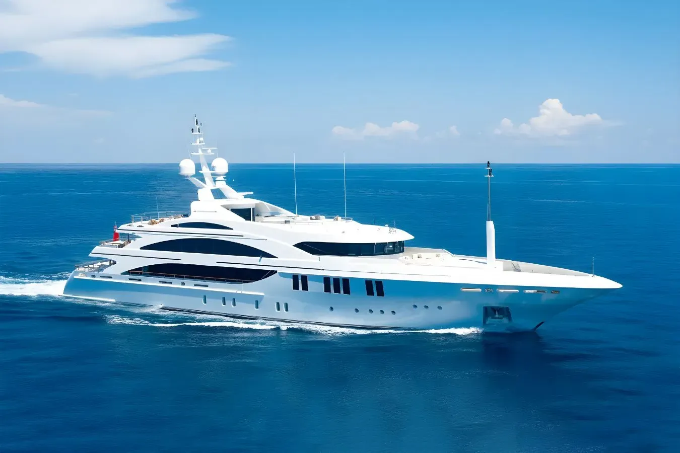 La Blanca yacht, a 196 ft Benetti luxury superyacht underway, 60 meters, built in 2008.