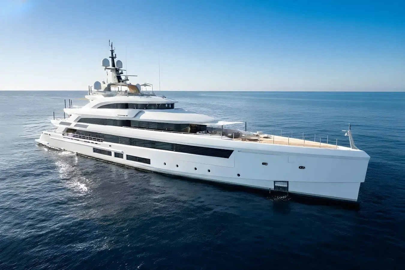 Lady A yacht, a 219 ft Benetti Yachts luxury superyacht underway, 67 meters, built in 2024.