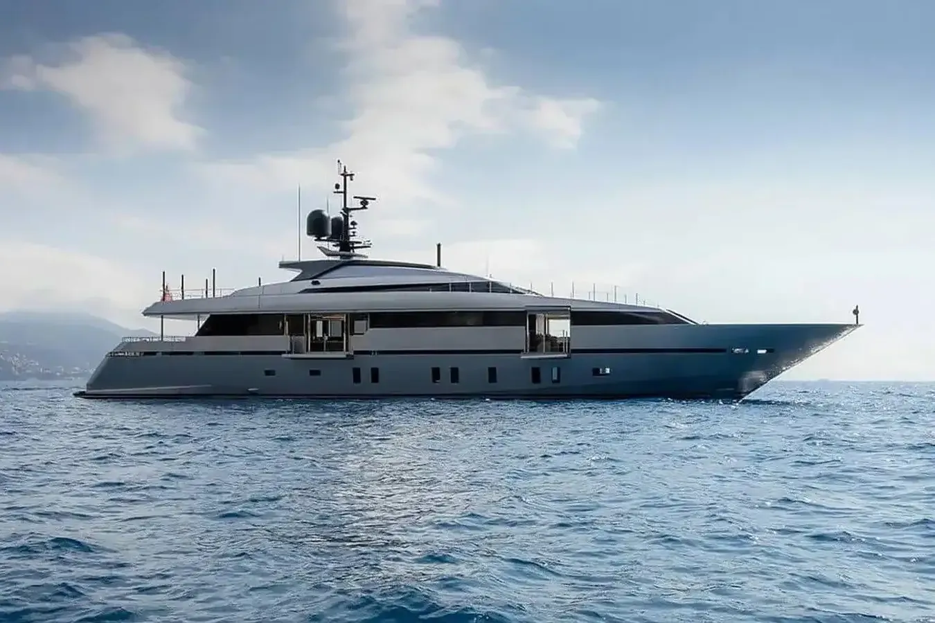 Lady Aa yacht, a 133 ft Sanlorenzo luxury superyacht underway, 40.8 meters, built in 2018, 2020.