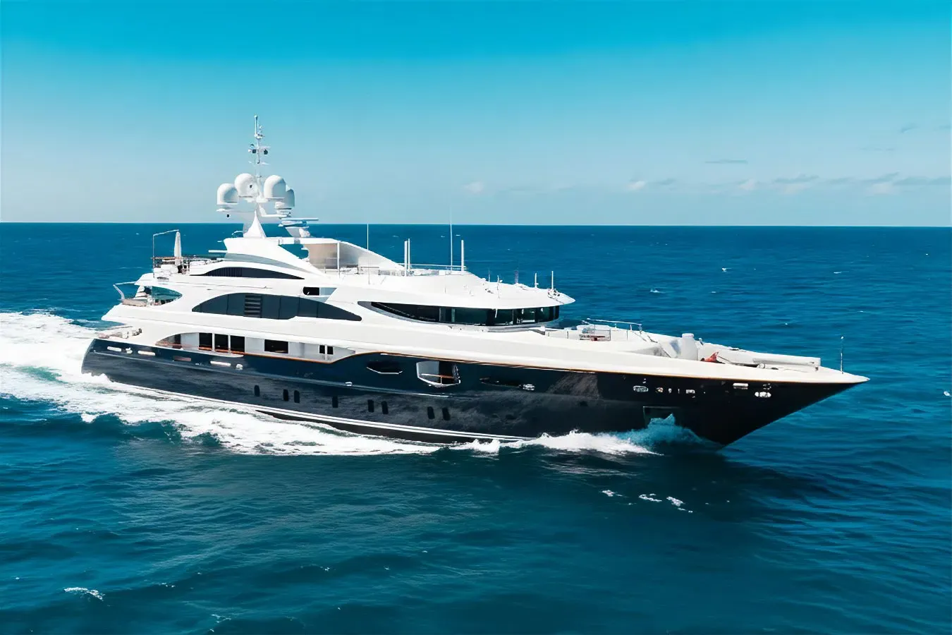 Lady B yacht, a 170 ft Benetti Yachts luxury superyacht underway, 52 meters, built in 2008, 2022.