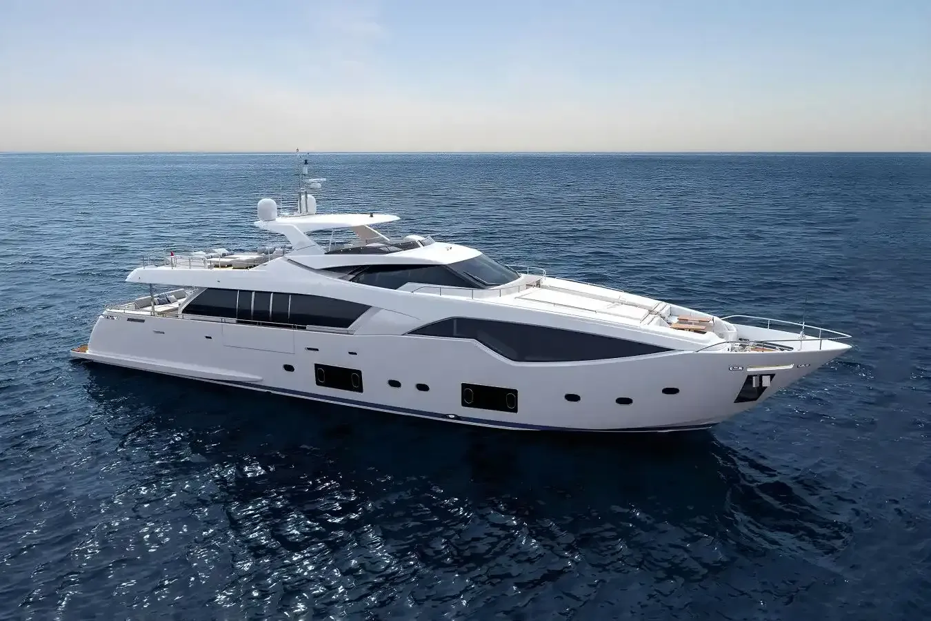 Lady Dorothea yacht, a 108 ft Custom Line luxury superyacht underway, 32.95 meters, built in 2017.