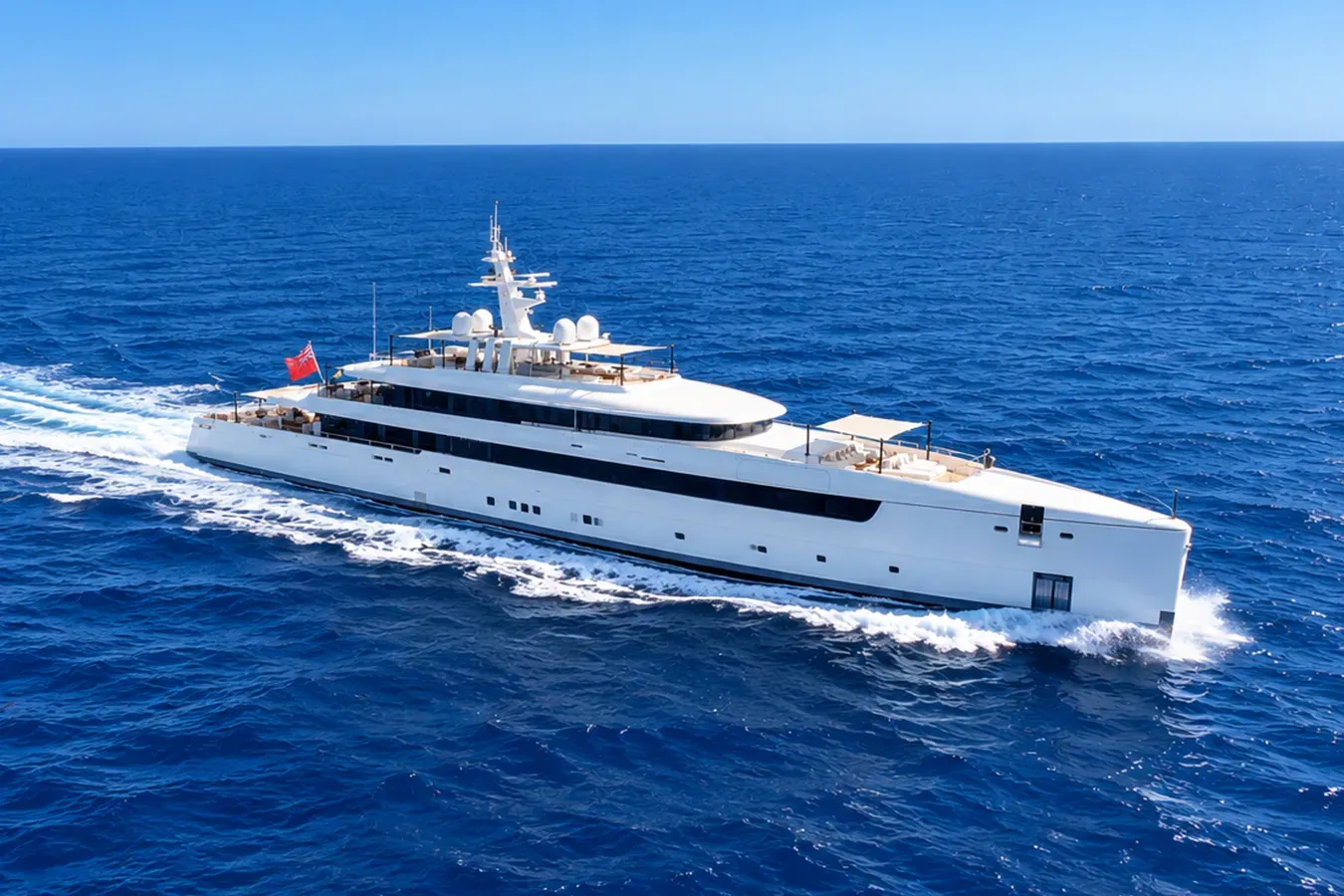 Lasata yacht, a 215 ft Rossinavi luxury superyacht underway, 65.7 meters, built in 2023, 2026.