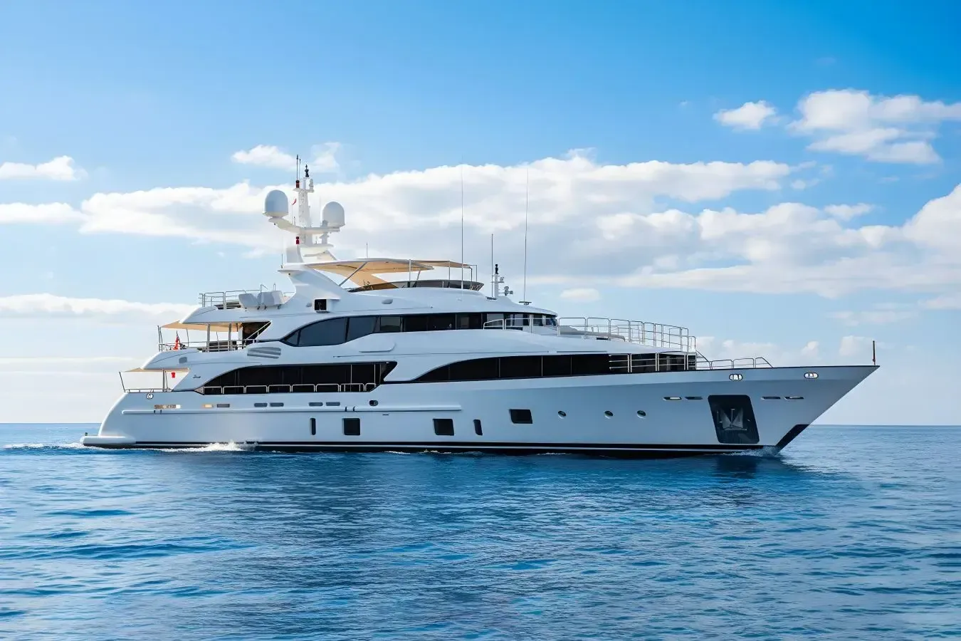 Latiko yacht, a 143 ft Benetti Yachts luxury superyacht underway, 43.6 meters, built in 2014.