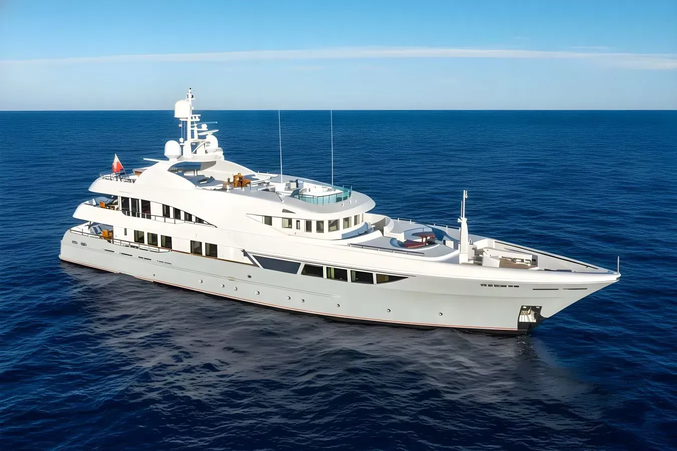 Latitude yacht, a 147 ft Timmerman Yachts luxury superyacht underway, 45 meters, built in 2008.