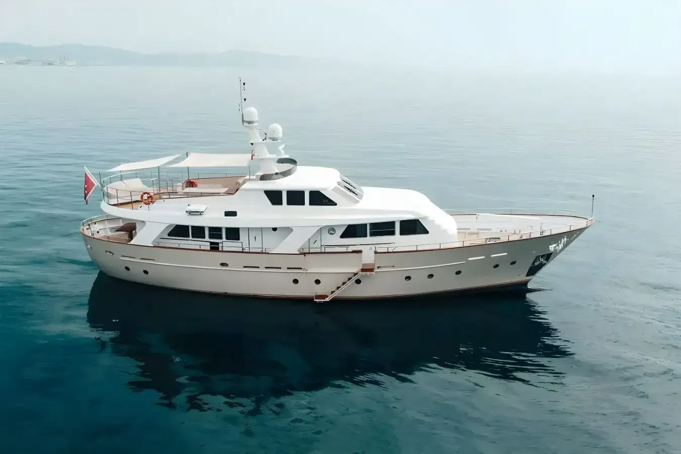 Laziza yacht, a 82 ft Benetti luxury superyacht underway, 24.99 meters, built in 2004, 2022.