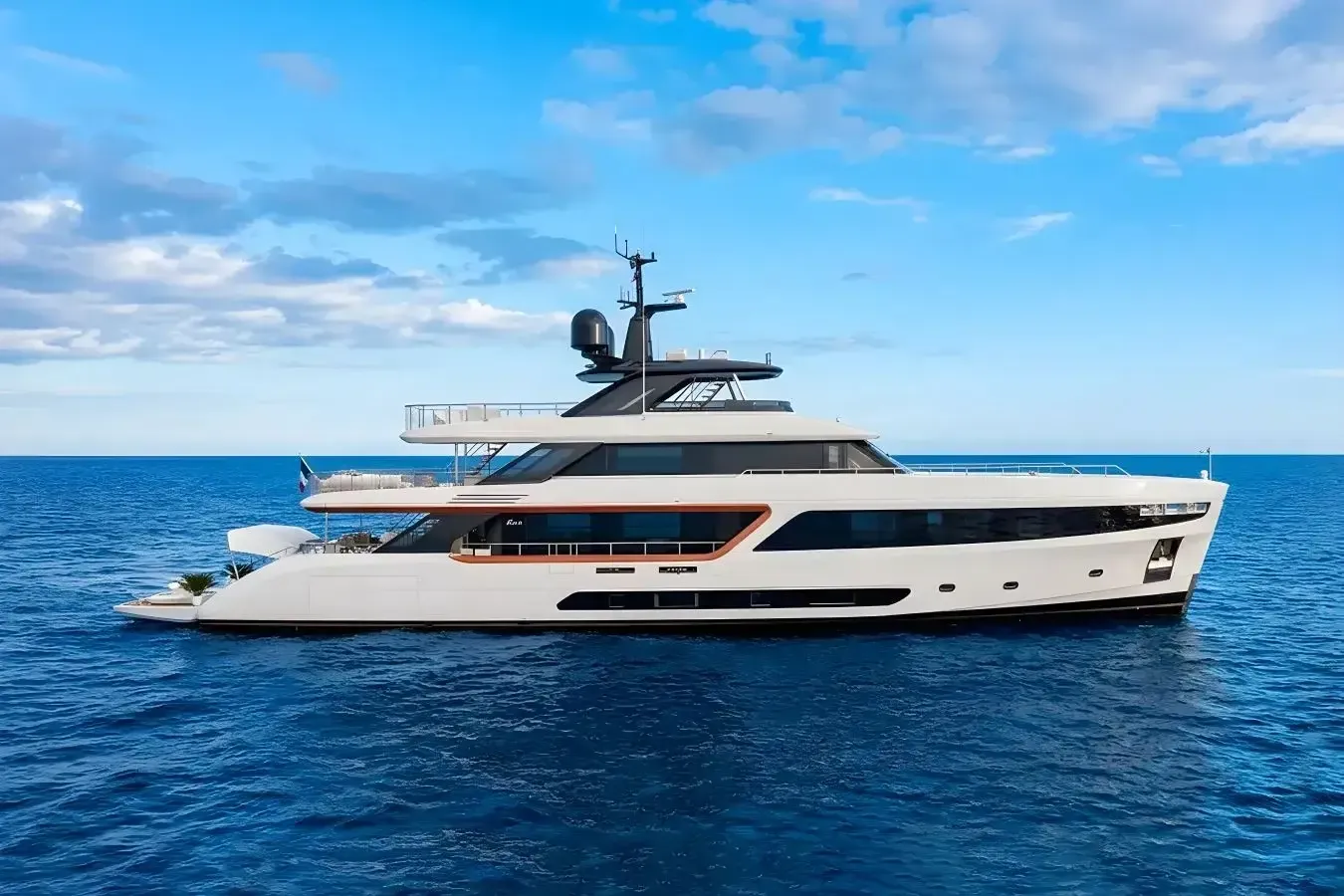 Legend yacht, a 120 ft Benetti Yachts luxury superyacht underway, 36.8 meters, built in 2024.
