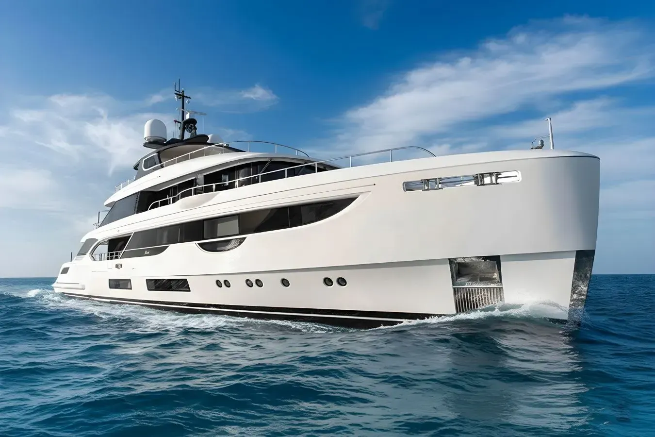 LexSea yacht, a 133 ft Benetti Yachts luxury superyacht underway, 40.8 meters, built in 2022.