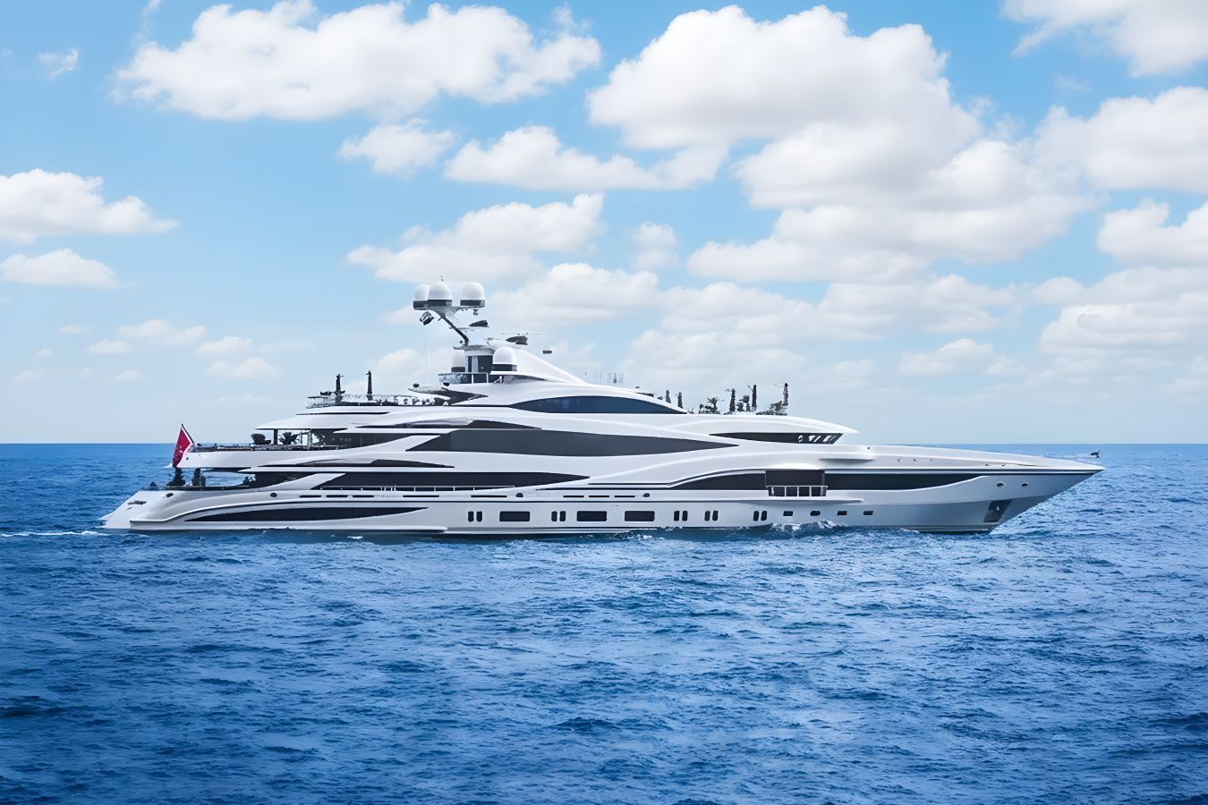 Lionheart yacht, a 295 ft Benetti Yachts luxury superyacht underway, 90 meters, built in 2016.