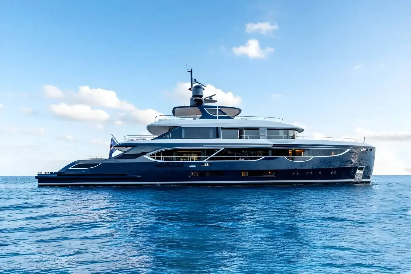 Liv Love yacht, a 133 ft Benetti luxury superyacht underway, 40.8 meters, built in 2025.