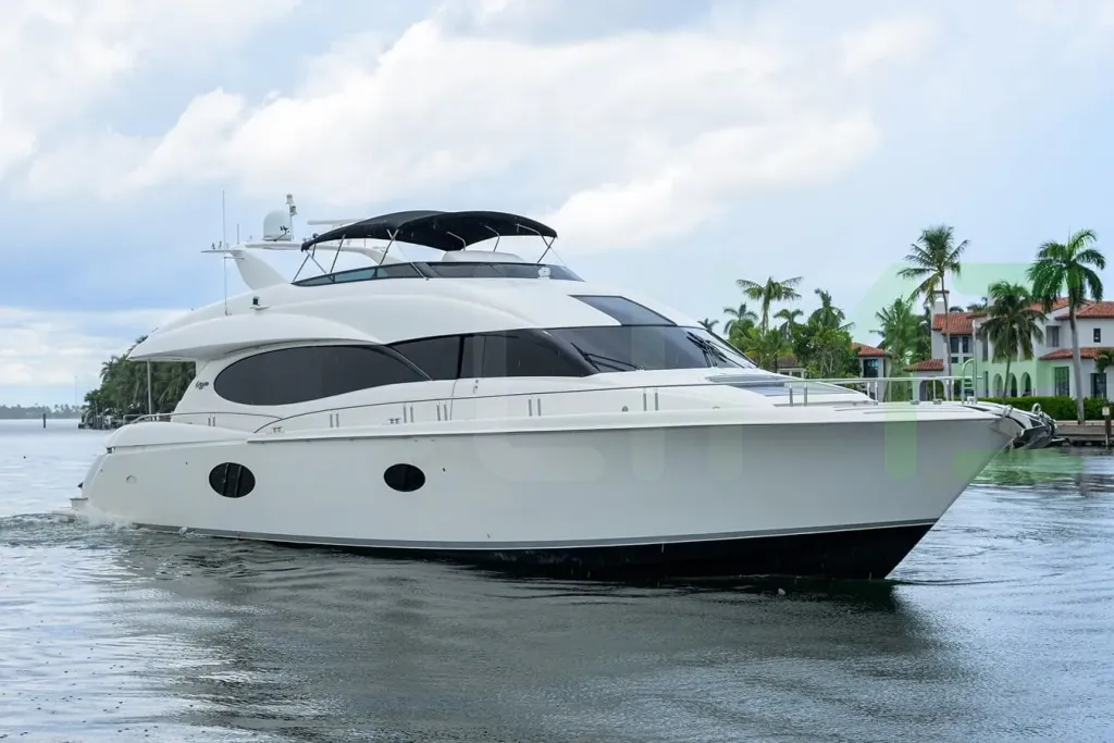 White Living the Dream yacht for sale and price, showing the details and features of the interior and exterior available for purchase from LIME Yachts and Brokerage located in Fort Lauderdale Florida.