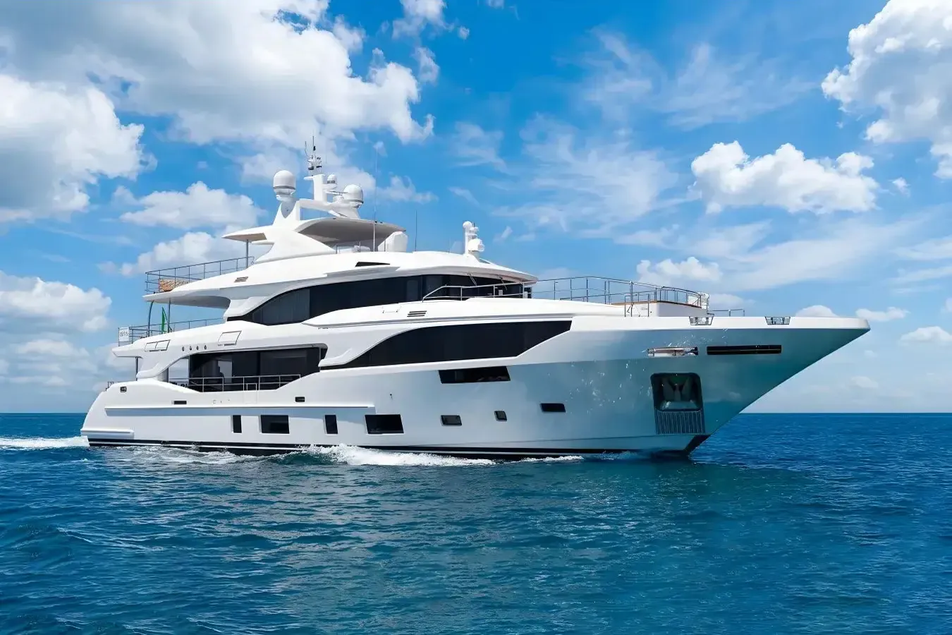 Lucia yacht, a 116 ft Benetti Yachts luxury superyacht underway, 35.5 meters, built in 2017.