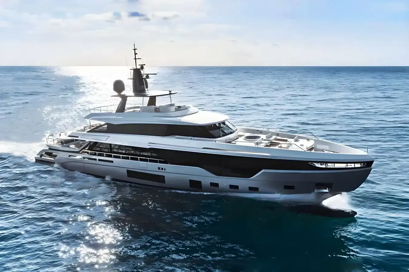 Lulwa yacht, a 125 ft Azimut luxury superyacht underway, 38.2 meters, built in 2022.