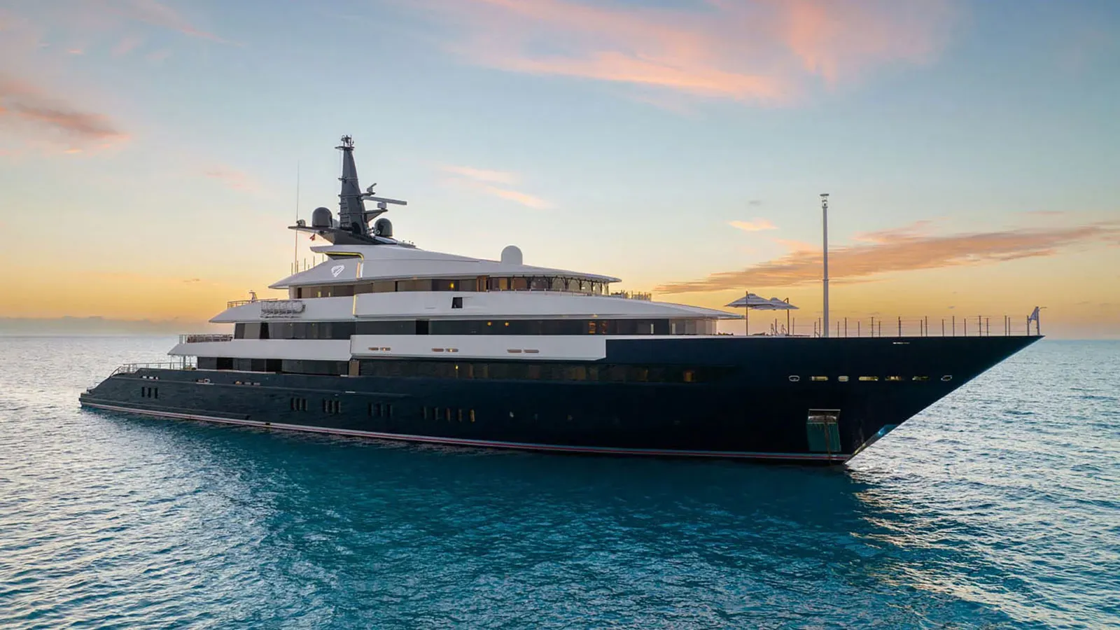 Man of Steel yacht, a 282 ft Oceanco luxury superyacht underway, 86.01 meters, built in 2010, 2023.