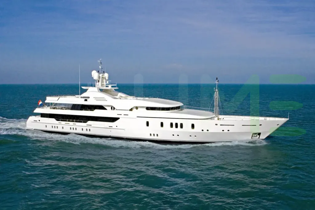 White Maria yacht for sale and price, showing the details and features of the interior and exterior available for purchase from LIME Yachts and Brokerage located in Fort Lauderdale Florida.