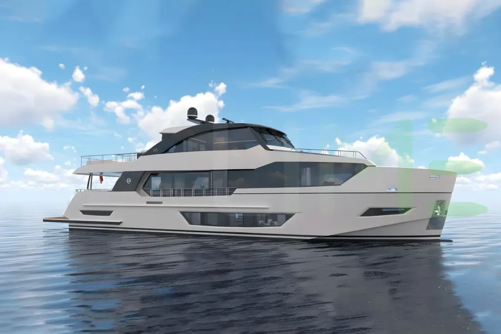 White Marsol yacht for sale and price, showing the details and features of the interior and exterior available for purchase from LIME Yachts and Brokerage located in Fort Lauderdale Florida.