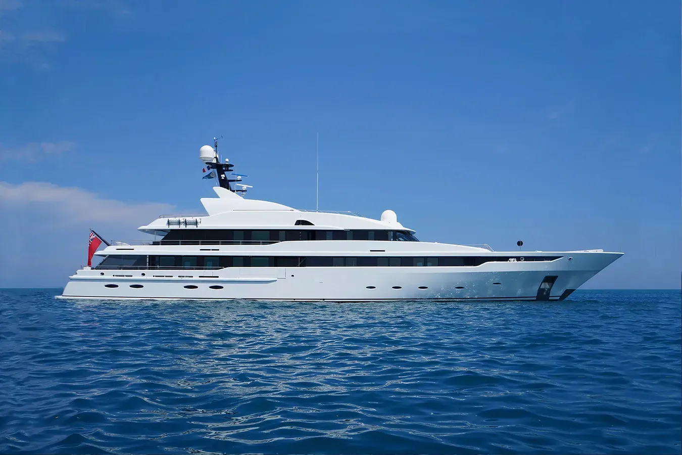 Marun yacht, a 190 ft Amels luxury superyacht underway, 58 meters, built in 2006, 2023.