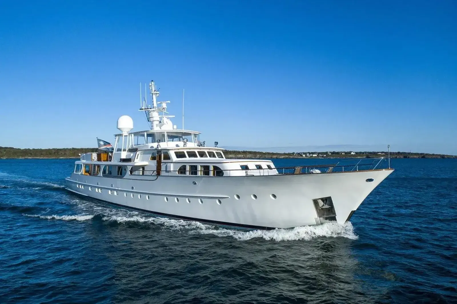 Marybelle yacht, a 132 ft Feadship luxury superyacht underway, 40.51 meters, built in 1970, 2023.