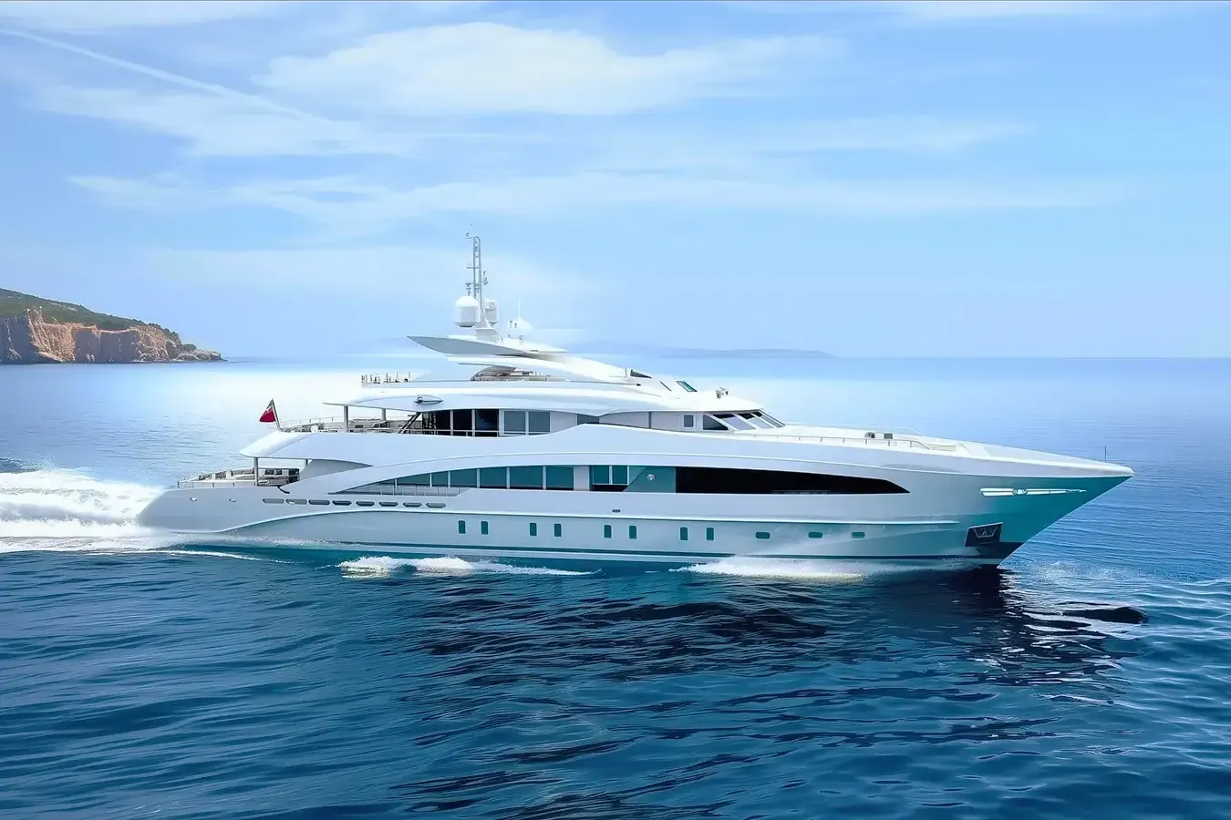 Masa yacht, a 163 ft Heesen luxury superyacht underway, 49.8 meters, built in 2019.