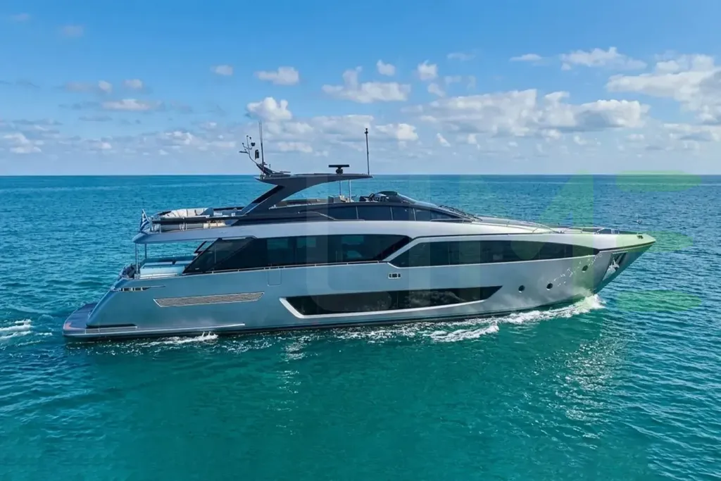 White Menangio X yacht - 93' (28m) Riva offered by LIME Yachts and Brokerage of Ft Lauderdale, Florida.