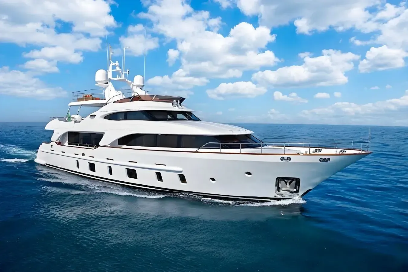 Miamaa yacht, a 104 ft Benetti Yachts luxury superyacht underway, 31.75 meters, built in 2012.