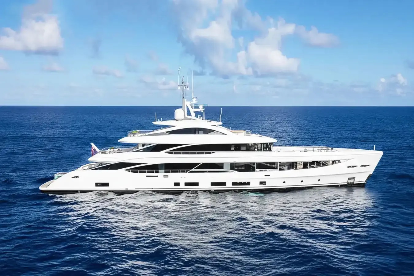 Mine Games yacht, a 163 ft Benetti luxury superyacht underway, 49.9 meters, built in 2023.