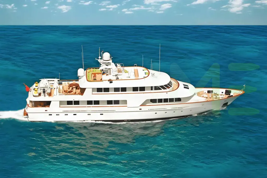 White Monte Carlo yacht for sale and price, showing the details and features of the interior and exterior available for purchase from LIME Yachts and Brokerage located in Fort Lauderdale Florida.