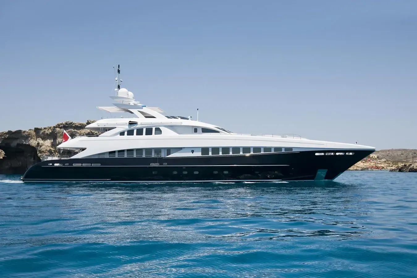 Mordan yacht, a 144 ft Heesen luxury superyacht underway, 44 meters, built in 2009.