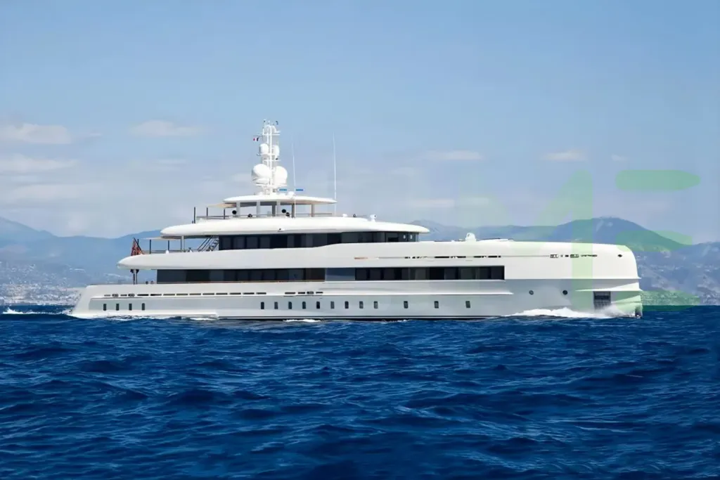 White Mouna yacht for sale and price, showing the details and features of the interior and exterior available for purchase from LIME Yachts and Brokerage located in Fort Lauderdale Florida.