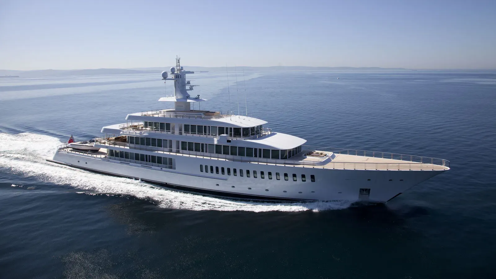 Musashi yacht, a 288 ft Feadship luxury superyacht underway, 87.78 meters, built in 2011.