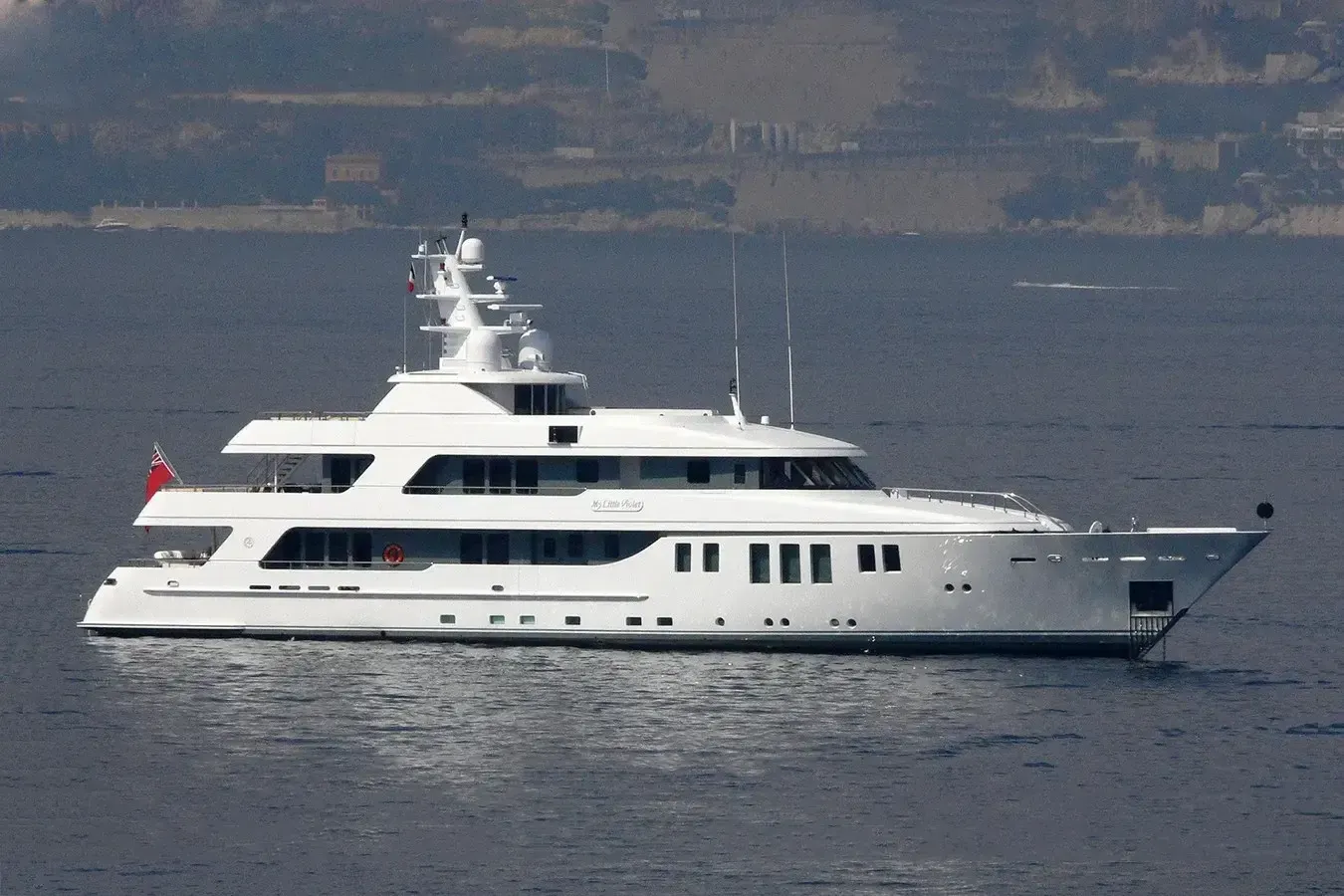 My Little Violet yacht, a 149 ft Abeking - A&R luxury superyacht underway, 45.6 meters, built in 2005.