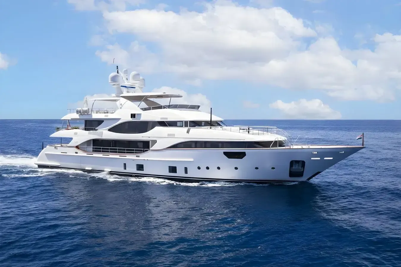 Nela yacht, a 137 ft Benetti luxury superyacht underway, 42 meters, built in 2014, 2025.