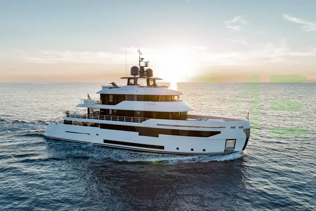 White Never Say Never Again yacht for sale and price, showing the details and features of the interior and exterior available for purchase from LIME Yachts and Brokerage located in Fort Lauderdale Florida.