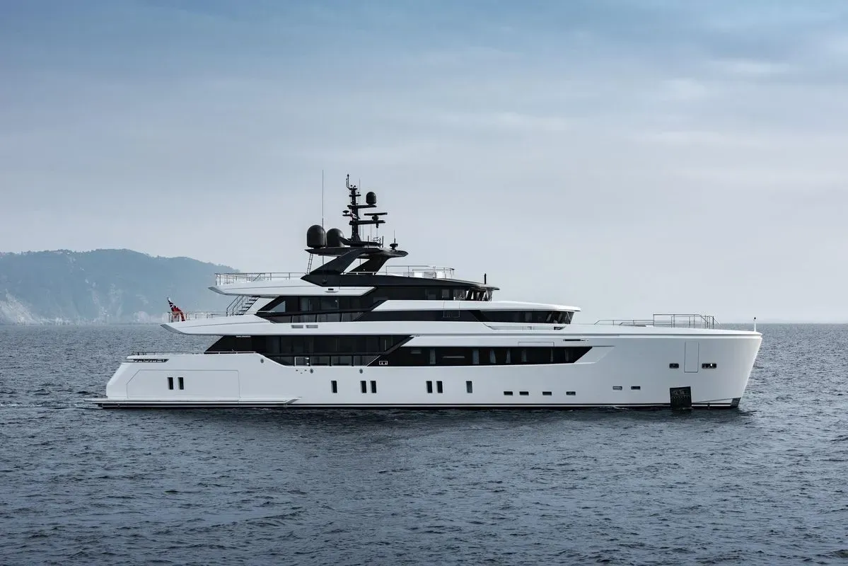 Neverland yacht, a 146 ft Sanlorenzo luxury superyacht underway, 44.5 meters, built in 2020, 2025.