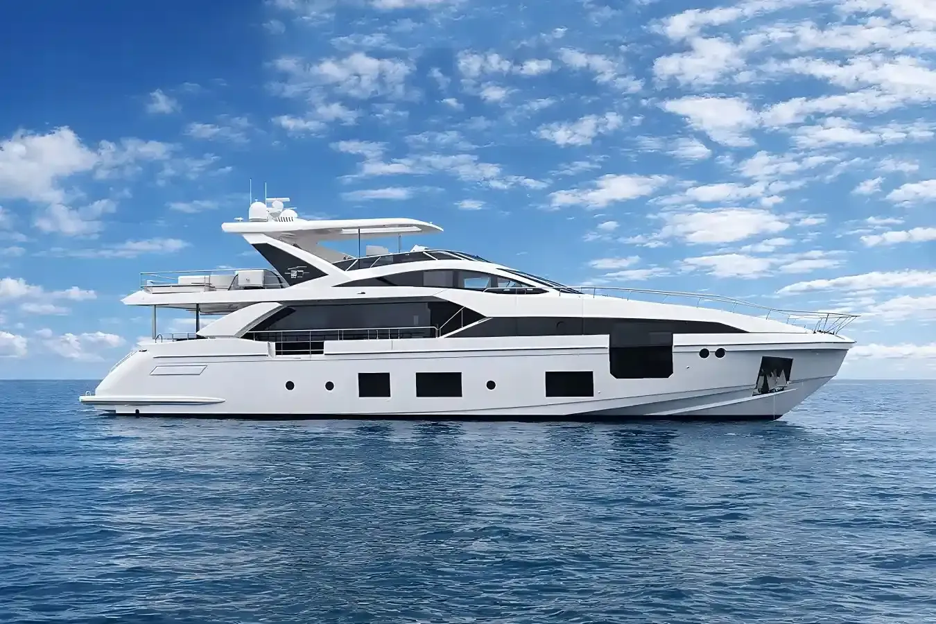 Nirvana By The Sea yacht, a 87 ft Azimut luxury superyacht underway, 26.78 meters, built in 2019.
