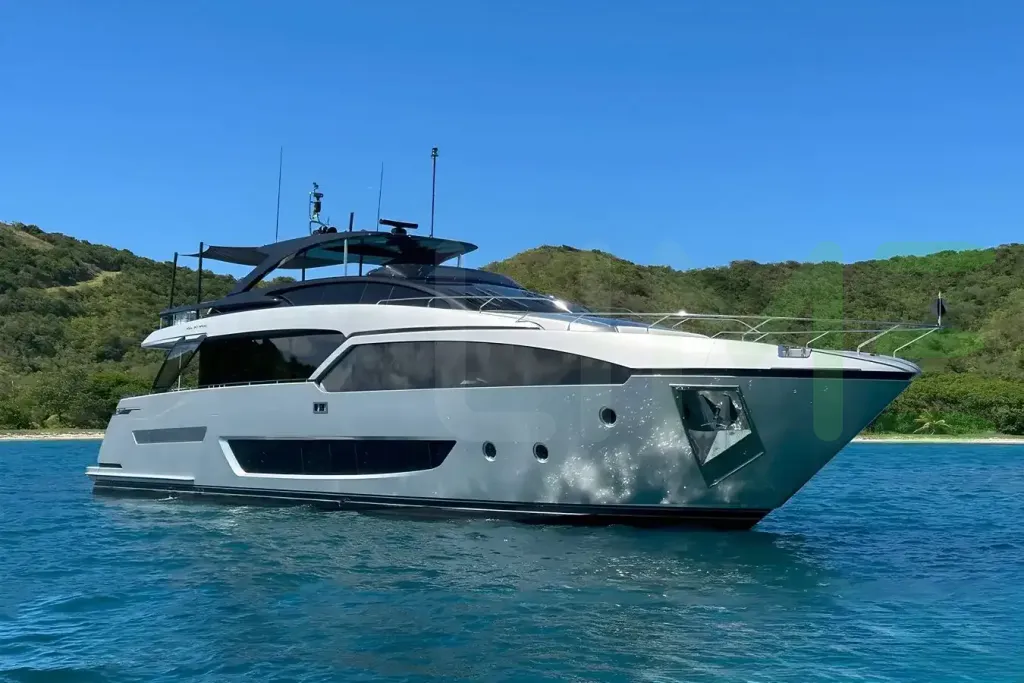 White NOI yacht for sale and price, showing the details and features of the interior and exterior available for purchase from LIME Yachts and Brokerage located in Fort Lauderdale Florida.