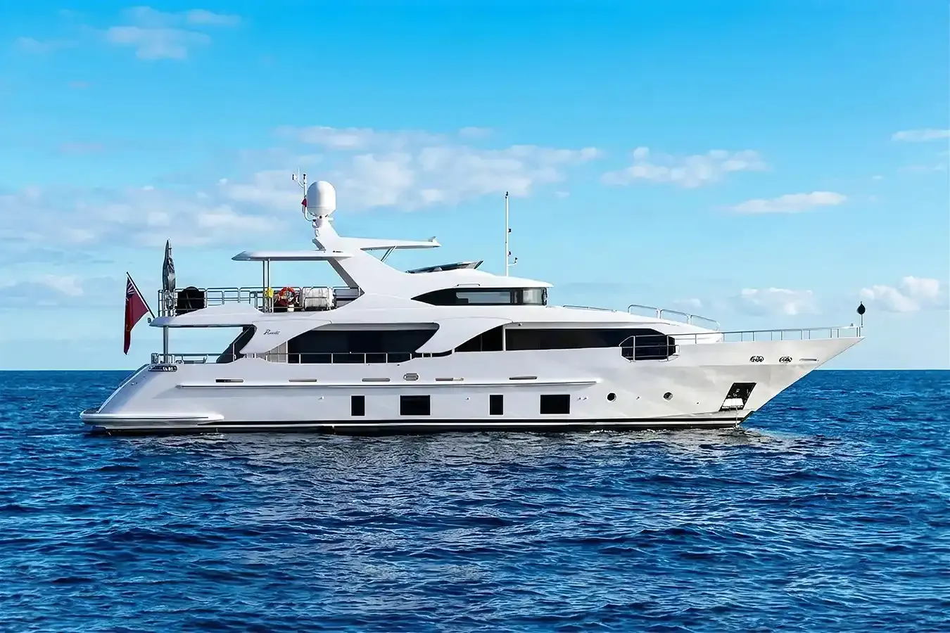 Novastar yacht, a 93 ft Benetti Yachts luxury superyacht underway, 28.5 meters, built in 2015.