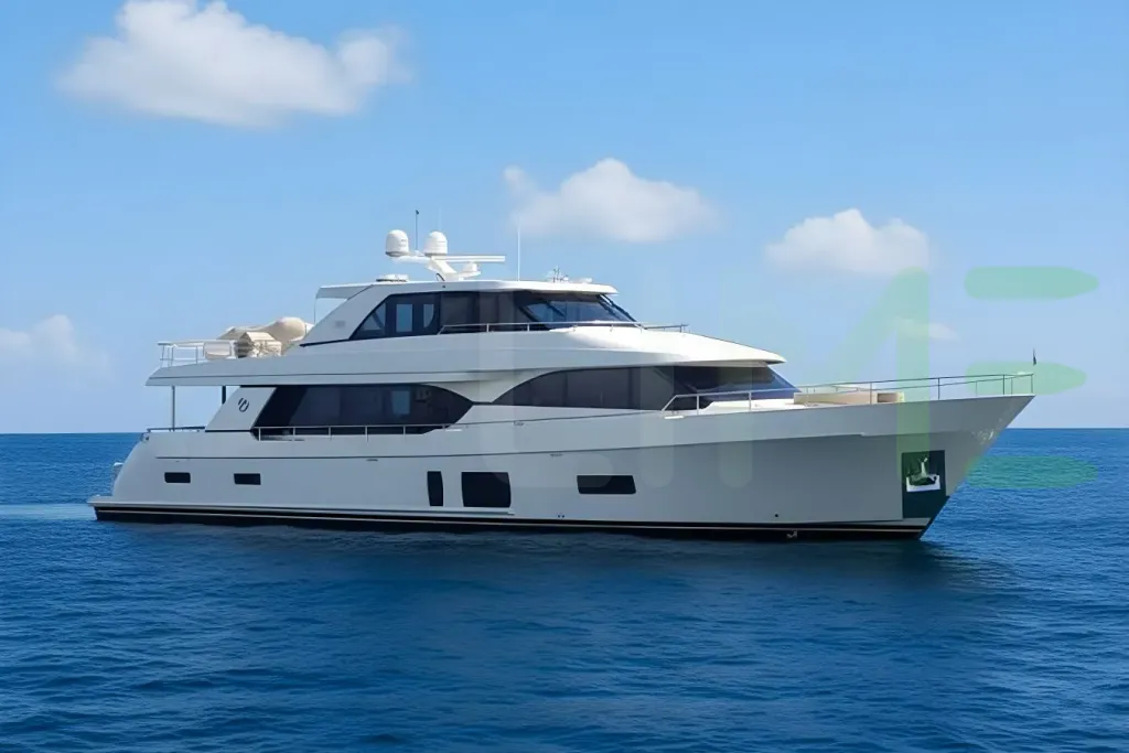 White OA yacht for sale and price, showing the details and features of the interior and exterior available for purchase from LIME Yachts and Brokerage located in Fort Lauderdale Florida.