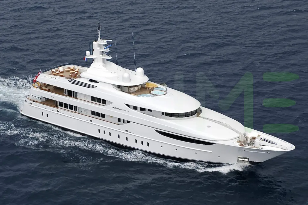 White Oasis I yacht - 2026 guide with the owner of the world's 516th largest yacht, the 79th largest yacht built by superyacht builder Lürssen, based in Germany.