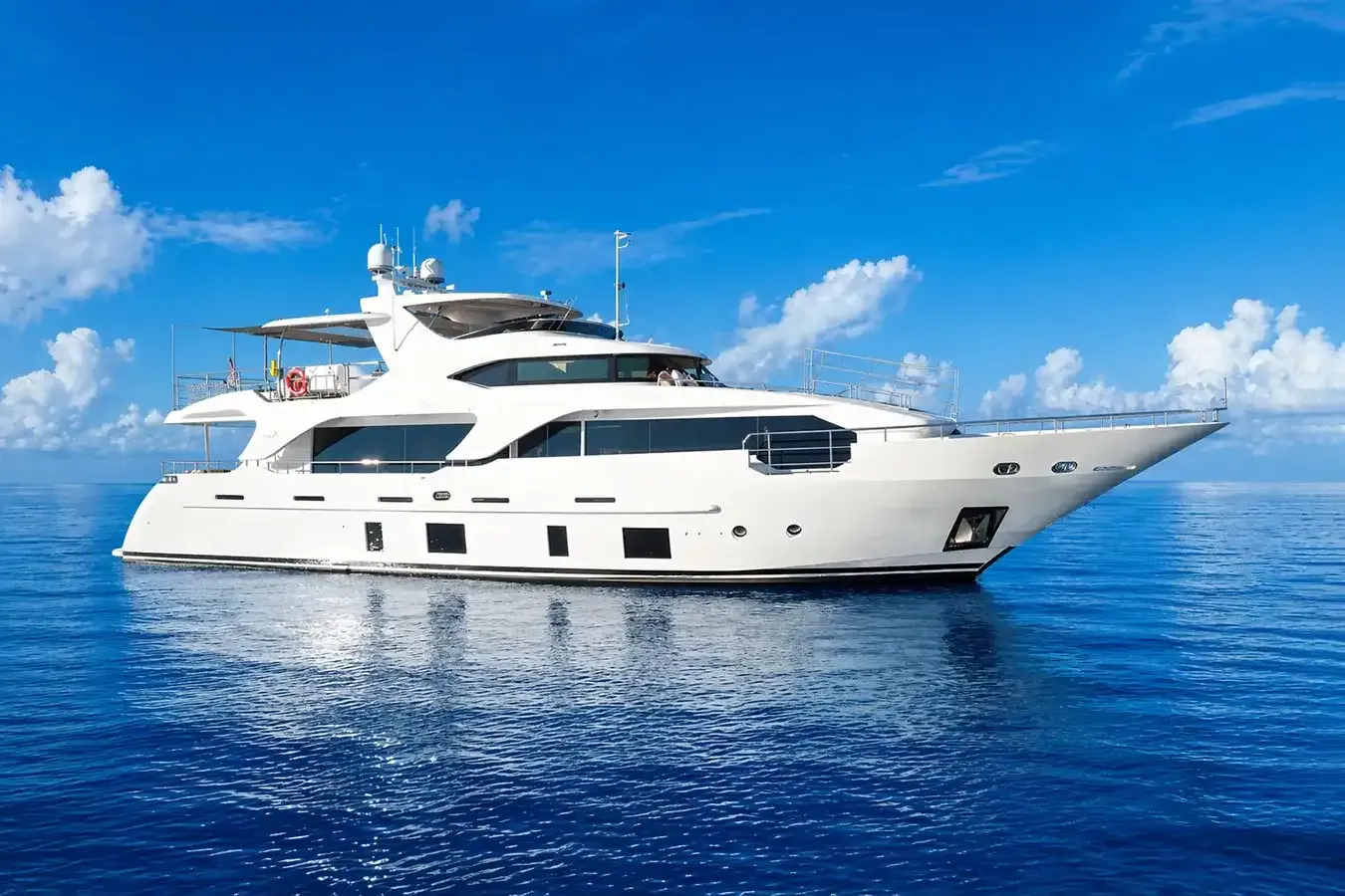 Ocean Drive yacht, a 93 ft Benetti Yachts luxury superyacht underway, 28.5 meters, built in 2012, 2021.