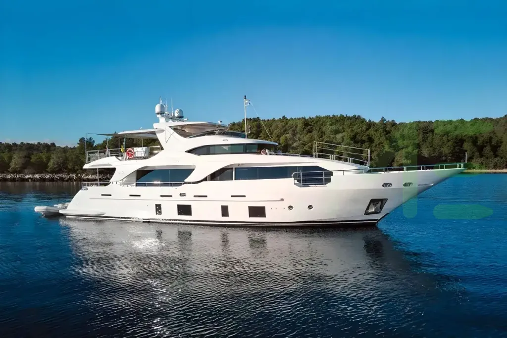 White Ocean Drive yacht for sale and price, showing the details and features of the interior and exterior available for purchase from LIME Yachts and Brokerage located in Fort Lauderdale Florida.
