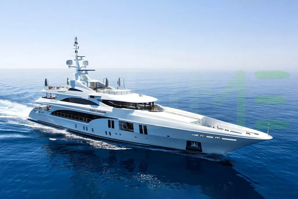 White Ocean Paradise yacht for sale and price, showing the details and features of the interior and exterior available for purchase from LIME Yachts and Brokerage located in Fort Lauderdale Florida.