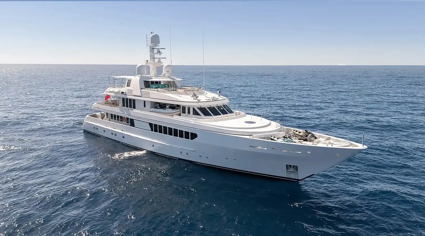 Octopus yacht, a 158 ft Feadship luxury superyacht underway, 48.2 meters, built in 1997, 2024.