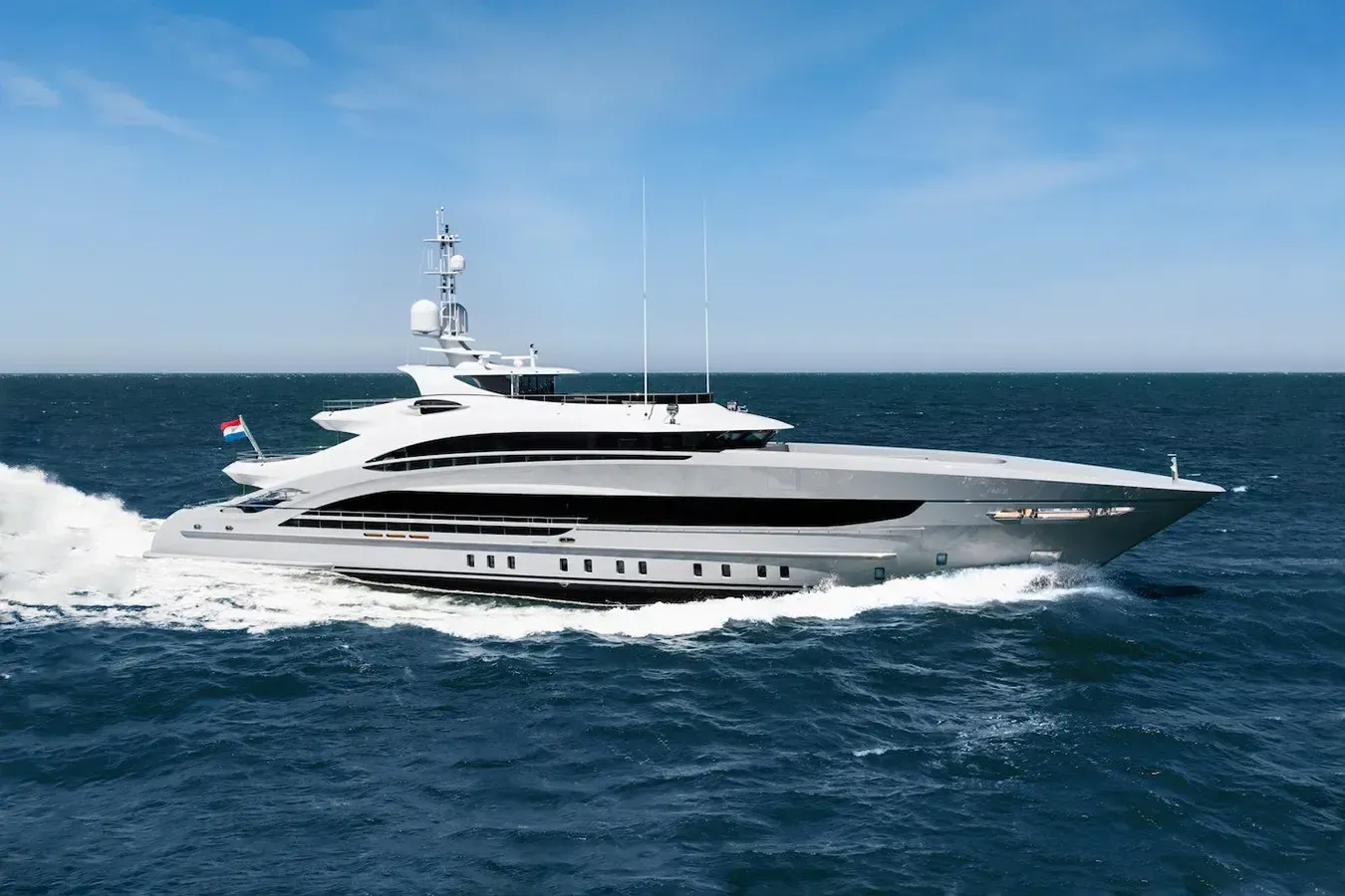 Omaha yacht, a 163 ft Heesen luxury superyacht underway, 49.9 meters, built in 2018.