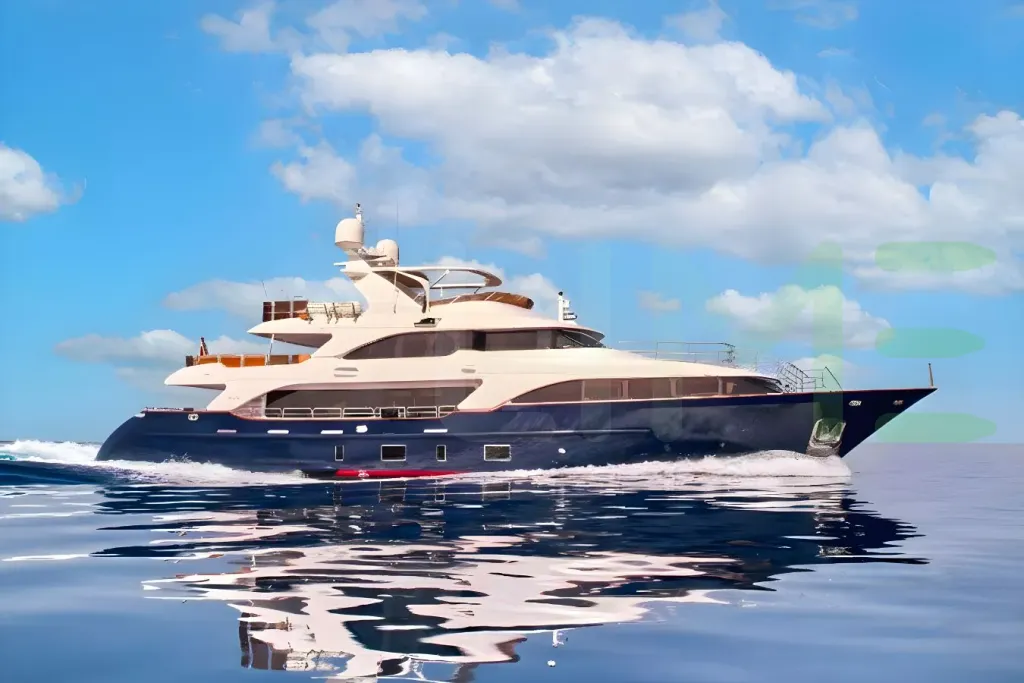 White Option B yacht for charter and price, located in Mediterranean; Greece offered for rent by LIME Yachts and Brokerage located in Fort Lauderdale Florida.