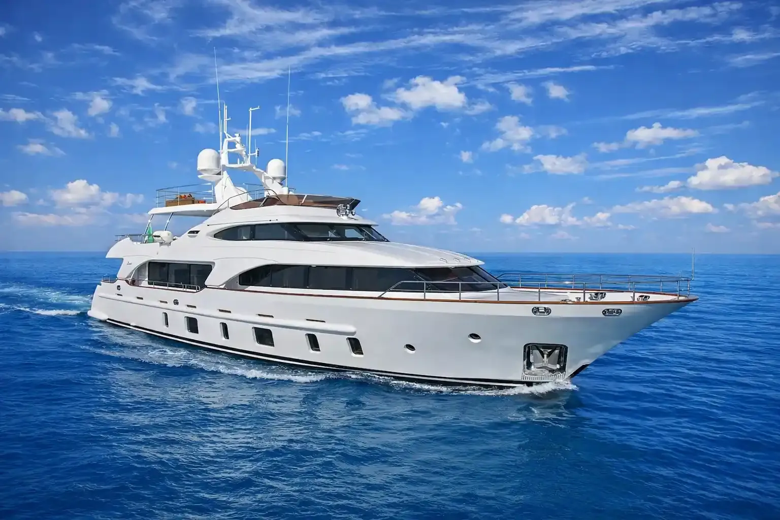 Orso 3 yacht, a 104 ft Benetti Yachts luxury superyacht underway, 31.75 meters, built in 2013, 2017.