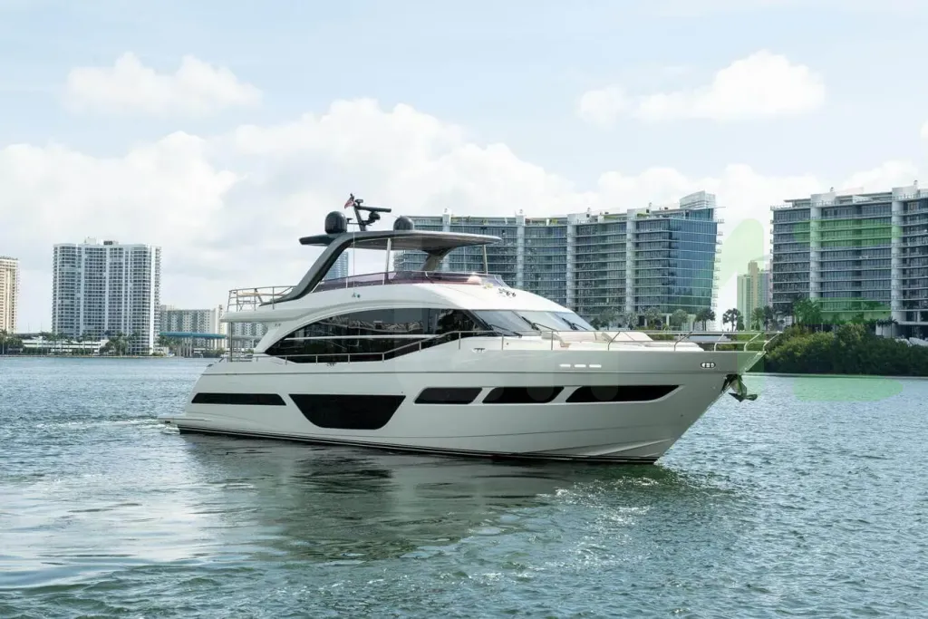 White Our Aleph yacht for sale and price, showing the details and features of the interior and exterior available for purchase from LIME Yachts and Brokerage located in Fort Lauderdale Florida.
