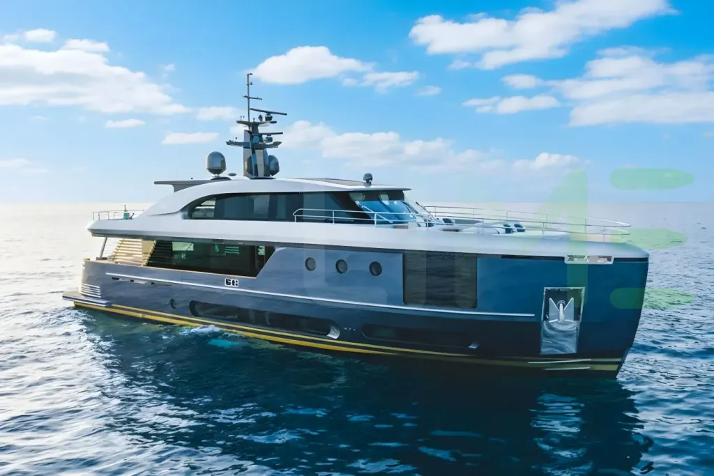 White Palmax yacht for sale and price, showing the details and features of the interior and exterior available for purchase from LIME Yachts and Brokerage located in Fort Lauderdale Florida.