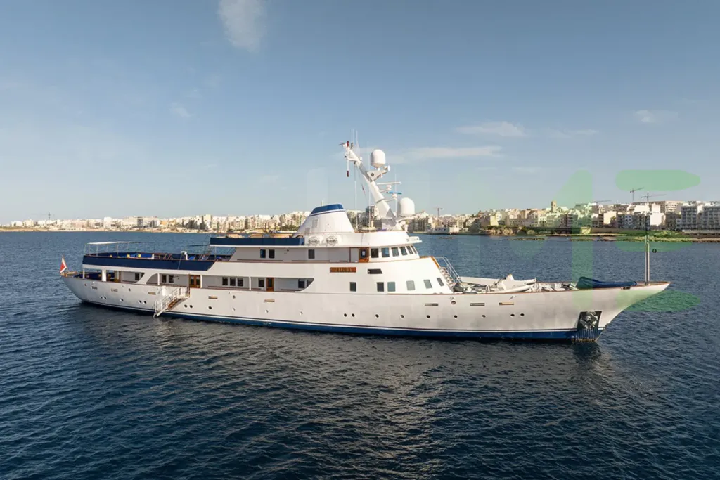 White Paloma yacht for sale and price, showing the details and features of the interior and exterior available for purchase from LIME Yachts and Brokerage located in Fort Lauderdale Florida.