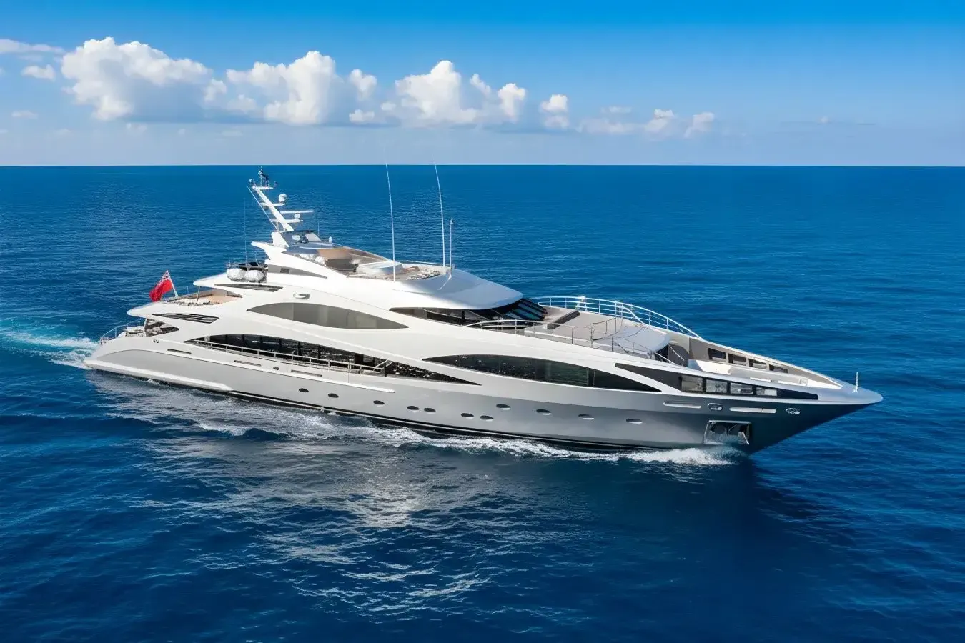Panthera yacht, a 154 ft Benetti Yachts luxury superyacht underway, 47 meters, built in 2013.