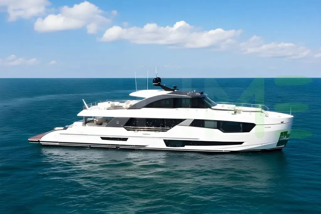 White Pelago yacht for sale and price, showing the details and features of the interior and exterior available for purchase from LIME Yachts and Brokerage located in Fort Lauderdale Florida.